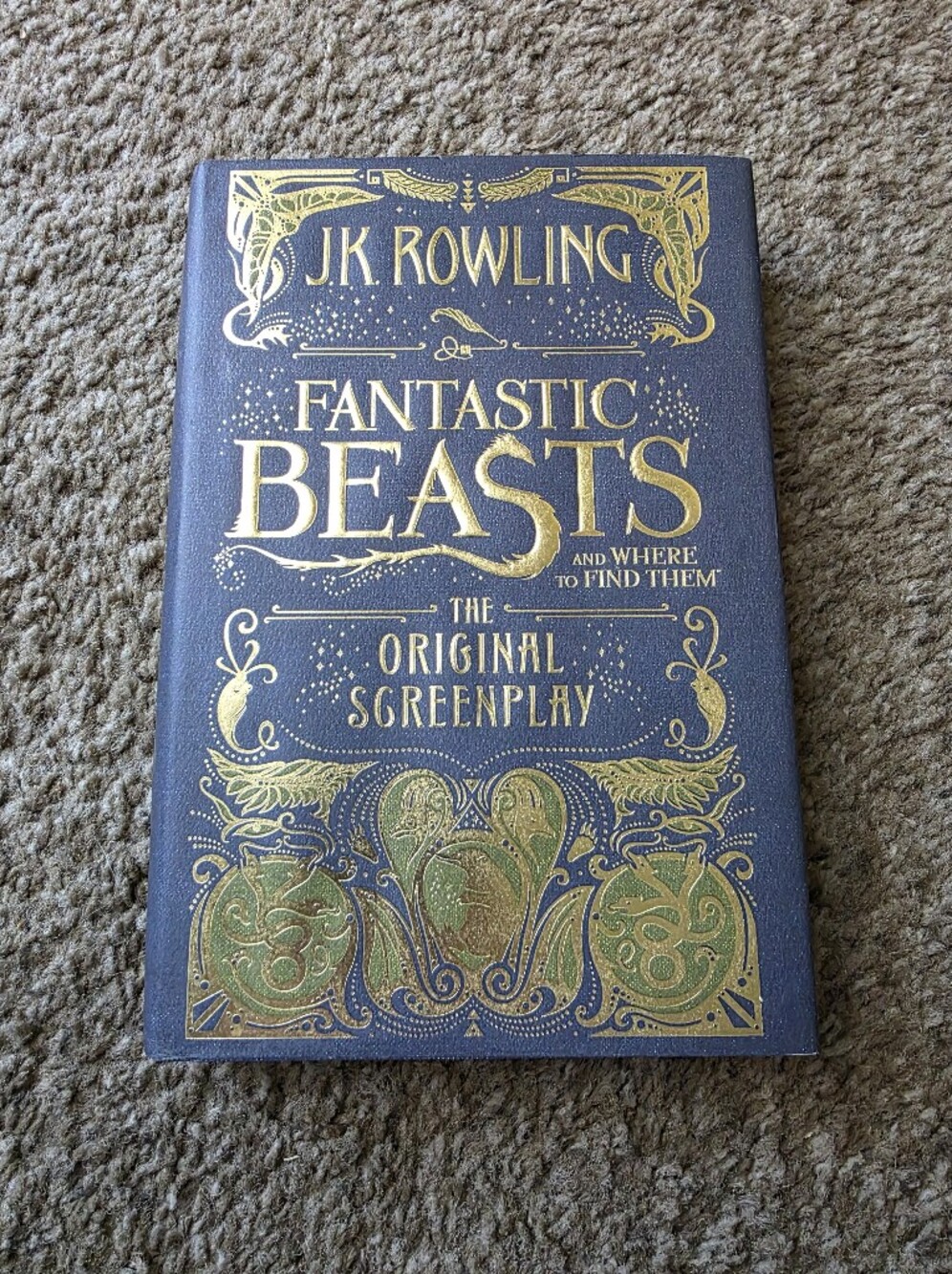 J.K. Rowling Fantastic Beasts Original Screenplay - Navy & Gold